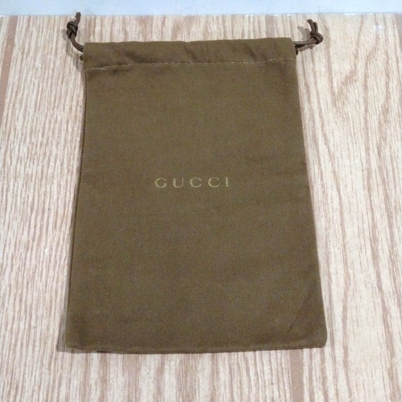 Gucci Brown Color Drawstring Storage Dust Bag 9 x 6-in,in excellent Condition - Picture 1 of 7